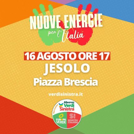 Fa tappa a Jesolo il “Nuove energie tour” di Alleanza Verdi e Sinistra Italiana con auto elettrica